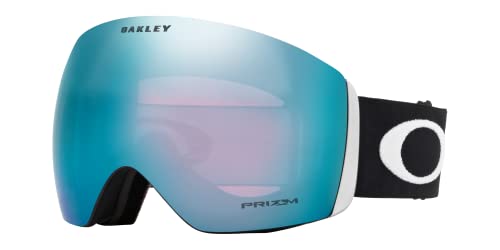 Oakley Erwachsene Snowboardbrille Flight Deck PRIZM Sportbrille, Schwarz (Matte Black/Prizmsapphireiridium), L
