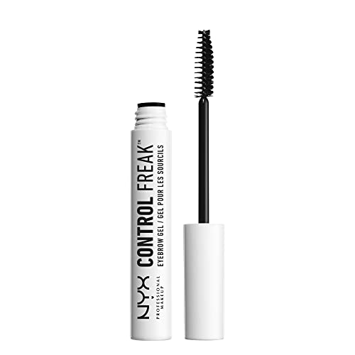 NYX Professional Makeup Augenbrauengel, Control Freak Eyebrow Gel, Klarer Brow Setter und transparente Mascara, Für gezähmte Augenbrauen fixierte Augenbrauenfarbe, Ohne Kleben oder Bröckeln, 10 ml