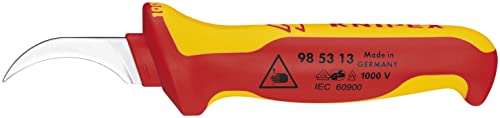 Knipex Abmantelungsmesser isolierender Mehrkomponenten-Griff, VDE-geprüft 190 mm 98 53 13