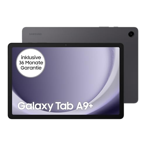 Samsung Galaxy Tab A9+ Wi-Fi Android-Tablet, 64 GB Speicherplatz, Großes Display, 3D-Sound, Simlockfrei ohne Vertrag, Graphite, Inkl. 3 Jahre Herstellergarantie [Exklusiv bei Amazon]