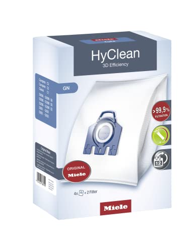 Miele Original Zubehör – HyClean 3D GN Staubsaugerbeutel – Schließt den Staub sicher im Staubsauger ein (9917730)