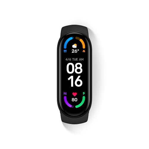 Xiaomi Mi Smart Band 6, Fitness- & Aktivitätstracker (1,56 AMOLED Display, 30 Trainings Modi, SpO2 tracking, Schlaf- und Pulsüberwachung, 14 Tage Batterielaufzeit, 5ATM Wassergeschützt, Mi Fit App)