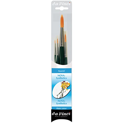 Da Vinci - hochwertiges Aquarell-Pinsel-4er Set „NOVA-Synthetik“ - Serie 4219