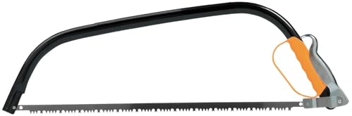 Fiskars Bügelsäge mit feststehendem Blatt für feuchtes Holz, Länge: 62 cm (21 Zoll), Inklusive Sägeblattschutz, Hochwertiger Stahl, Schwarz/Orange, SW30, 1001621