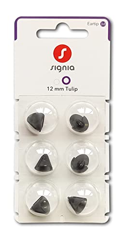 Sivantos Signia EarTip 3.0 TULIP Domes Hörgeräte Schirmchen (6 Stück) passend für Signia 3.0 und Rexton Hörgeräte (12 mm)