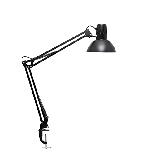 MAUL LED Schreibtischlampe MAULstudy | verstellbare Klemmleuchte mit Gelenkarm für Büro, Arbeitszimmer und Schreibtisch | elegante Bürolampe aus Metall | exklusive LED-Leuchtmittel | Schwarz
