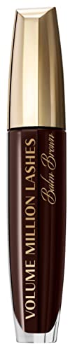 L'Oréal Paris Wimperntusche, Braune Mascara für extra Definition, extra Volumen und extra Pflege, Volume Million Lashes Balm Brown, Nr. 01 Braun, 1 x 8,6 ml