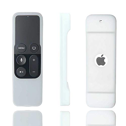 Schutzhülle aus Silikon für Fernbedienung Slim kompatibel mit Apple TV 4. Generation (weiß)