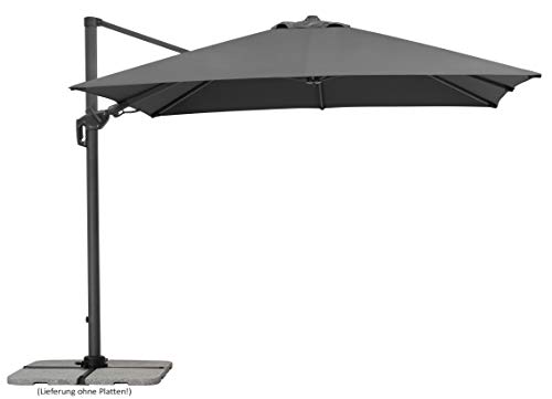 Schneider Sonnenschirm RHODOS TWIST ca. 300 x 300 cm anthrazit, Anthracite
