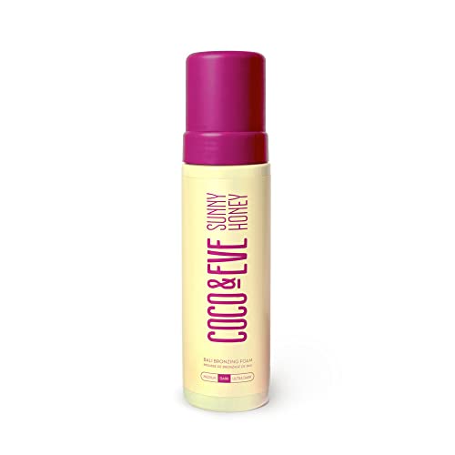 Coco & Eve Sunny Honey - Selbstbräununer Mousse - Natürliche Bräune ohne Sonneneinstrahlung | Feuchtigkeitsspendend, Anti-Cellulite & Anti-Ageing Selbstbräuner (Dunkel)
