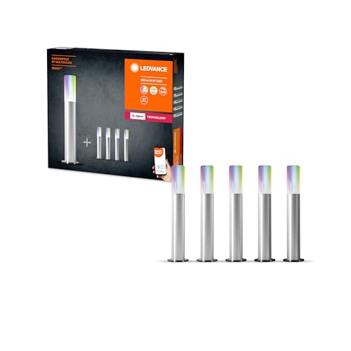 LEDVANCE Smarte Gartenleuchte mit ZigBee Technologie, 16 Mio RGB Farben, warmweiß bis tageslichtweiß einstellbar (2000-6500K), steuerbar mit Alexa, SMART+ ZB Gardenpole Multicolor