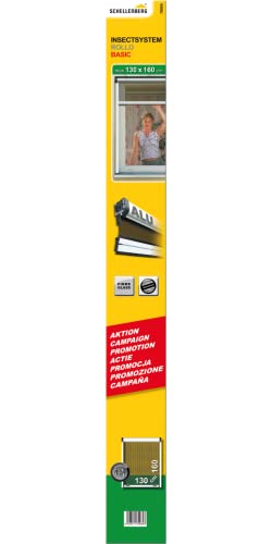Schellenberg 70984 Insektenschutz Rollo Basic 130x160 cm weiß, Insektenschutzrollo
