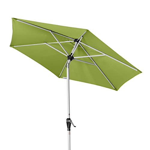 Doppler ACTIVE Auto Tilt 210 - Kurbel Sonnenschirm - Ideal für den Balkon - Mit einfacher Höhenverstellung - ca. 210 cm - Fresh Green