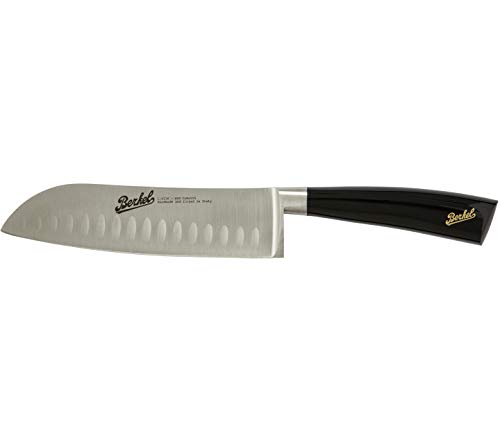 Berkel KEL1SA18SRBBL Santoku-Messer, Stainless_Steel, Schwarz Glanz, Taglia única