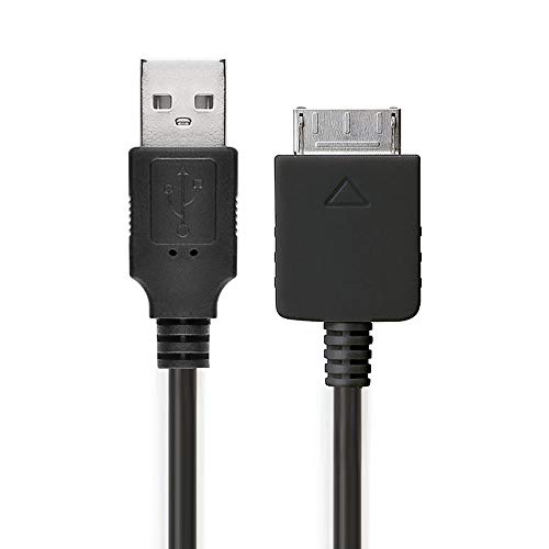 subtel® USB Kabel 1m kompatibel mit Sony Walkman NW-A55L NWZ-ZX2, NWZ-A15, A10, NWZ-A816, A818 MP3 Musik Player Ladekabel Walkman Connector auf USB A 2.0 Datenkabel 1A schwarz PVC
