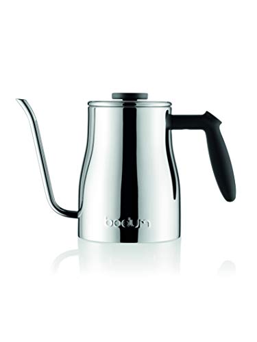 Bodum Bistro Wasserkocher mit Schwanenhals, Chrom, 1000 ml