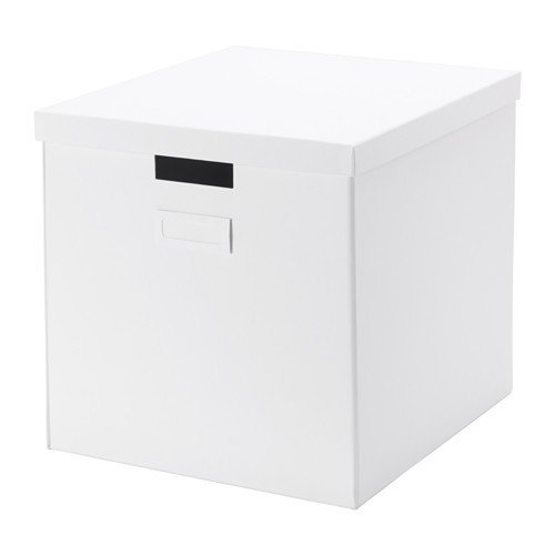 Ikea TJENA Kasten mit Deckel in weiß; (32x35x32cm)