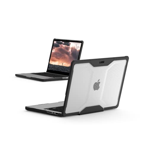 URBAN ARMOR GEAR Plyo Case für das Apple MacBook Pro 14' (M1 / Pro/Max 2021, M2 / Pro/Max 2022, M3 / Pro/Max 2023) Hülle [Schutzhülle nach US-Militärstandard] Ice (transparent)