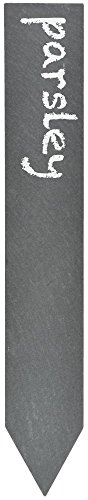 Esschert Design Schiefer Pflanzschild, 6er Set, aus dem Material „Schiefer“, 19,5 x 3,1 x 4,0 cm