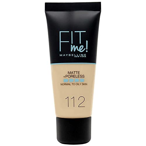 Maybelline New York, MakeUp Fit Me Foundation Matte, 112 Soft Beige, 30 milliliter