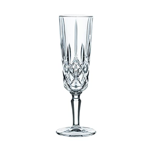 Spiegelau & Nachtmann, 6-teiliges Champagnergläser-Set, Sektgläser aus Kristallglas, 155 ml, Noblesse, 104896