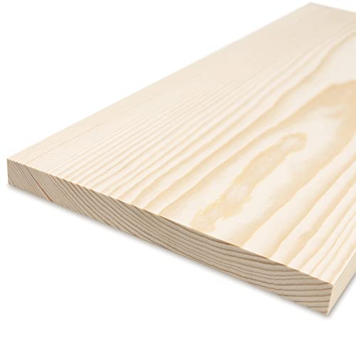 Glattkantbretter - Fichte gehobelt - 1,9 cm stark x Wunschbreite x 60 cm lang Größe 25 cm x 1,9 cm x 60 cm