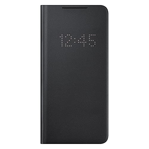 Samsung LED View Smartphone Cover EF-NG996 für Galaxy S21+ 5G Handy-Hülle, LED-Anzeige, Kartenhalterung, Schwarz