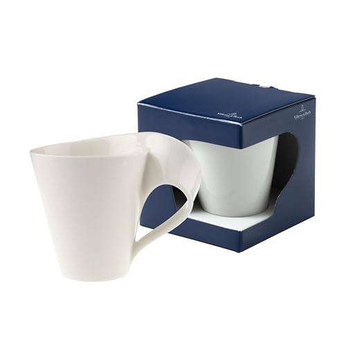 Villeroy & Boch - NewWave Caffè | Tasse mit Henkel | 300 ml | Premium Porzellan | Spülmaschinen-, mikrowellengeeignet | Weiß'.