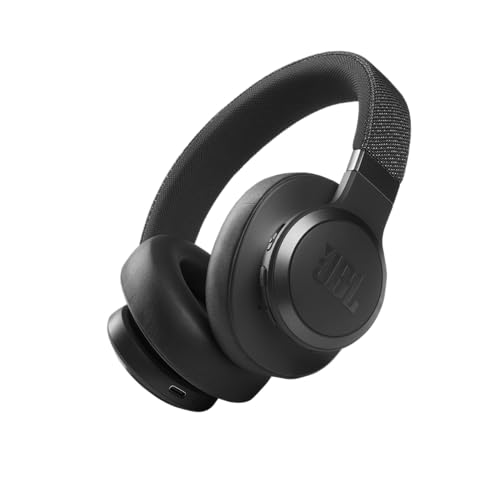 JBL Live 660NC kabelloser Over-Ear Bluetooth-Kopfhörer in Schwarz – Mit Noise-Cancelling und Sprachassistent – Für bis zu 50 Stunden Musikgenuss