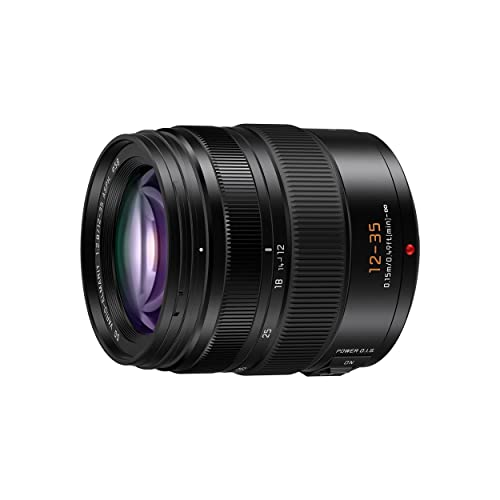 Panasonic Lumix H-ES12035 Leica DG Objektiv, 12-35 mm Brennweite, F2.8 ASPH Blende, ideal für Videos, Makroobjektiv, Weitwinkel, mittleres Objektiv.