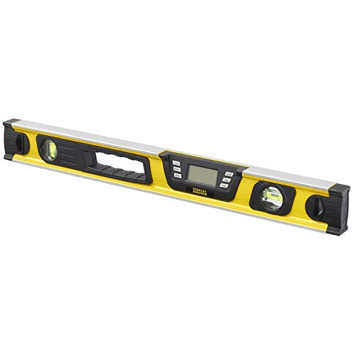 Stanley FatMax digitale Wasserwaage 60cm 0-42-065 – Neigungsmesser – Hohe Messgenauigket & Messbereich – Messung in Grad – Prozent – mm/m, Gelb
