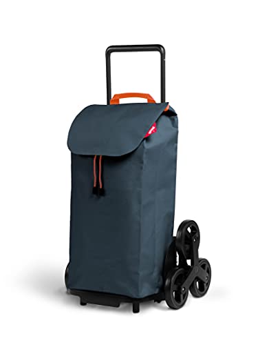 Gimi Tris Einkaufstrolley, wasserabweisende Tasche, 3-Rad-System, Fassungsvermögen: 52 Liter, Höchstlast : 30kg, Rahmen: Stahl/Kunststoff, Einkaufstasche: Polyester, Farbe Anthrazit