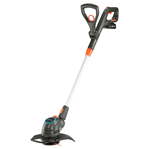 Gardena Akku-Trimmer ComfortCut 23/18V P4A Ready-To-Use Set: Rasentrimmer mit 230 mm Schnittkreis, Teleskopstiel und schwenkbarer Trimmerkopf, inkl. 18V P4A Akku (14701-20)