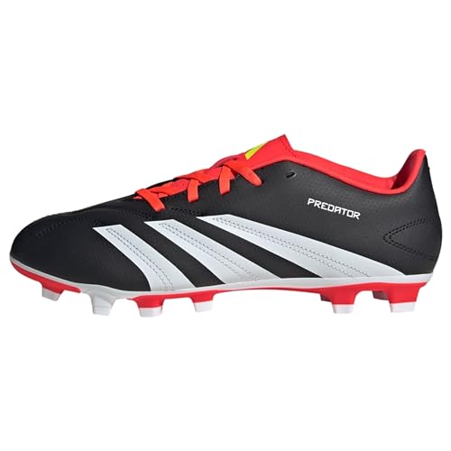 adidas Unisex Predator.4 Fxg Sneaker, Core Black/FTWR White/Solar Red, 44 EU