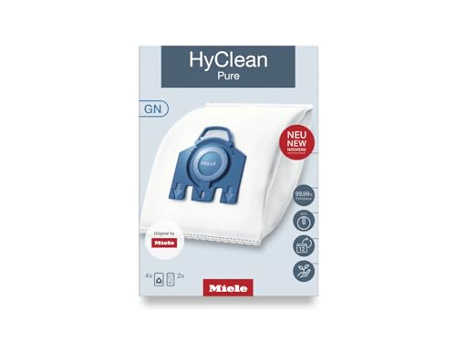 Miele Original Zubehör - Staubsaugerbeutel HyClean Pure GN / Mit bester Filtrationsleistung / Schließt den Staub sicher im Staubsauger ein / Automatischer Beutelverschluss (12281680)