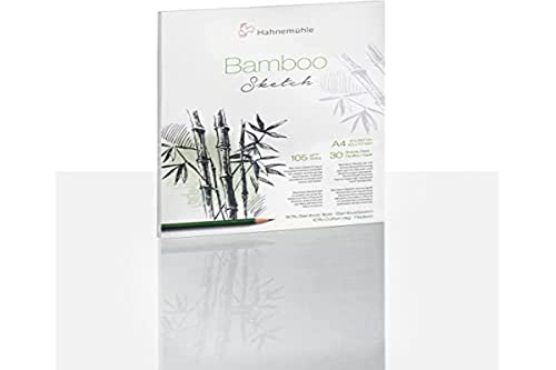 Hahnemühle Bamboo Skizzenblock, nachhaltiger Zeichenblock, 105 g/m², 30 Blatt, DIN A4