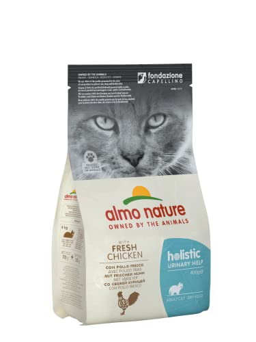 Almo Nature Holistic Functional Urinary Help Trockenfutter für ausgewachsene Katzen Huhn (6 Beutel à 400 g)