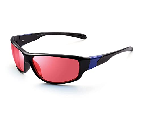 Pilestone TP-016 Linse D Color Blind Brille Sportlicher Stil für mittlere / starke rote Blindheit Innen- und Außenbereich, schwarz