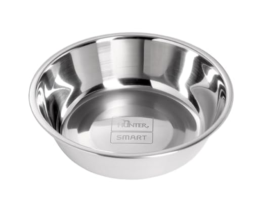 HUNTER Edelstahlersatznapf für Melamin-Napf, Trinknapf, Futternapf für Hunde und Katzen, 160 ml,silber