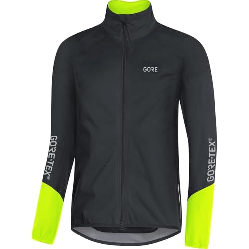GORE Wear C5 Herren Fahrrad-Jacke GORE-TEX, M, Schwarz/Neon-Gelb