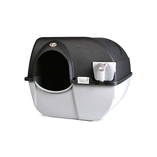Omega Paw EL-RA15-1 Elite Roll'n Clean Katzentoilette Regular, Midnight Black