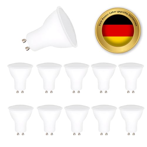Oaomi led lampe GU10 LED 2700K 5W Ersetzt 50W Halogen Leuchtmittel GU10 LED Warmweiss,10er Pack, Nicht Dimmbar Reflektorlampen, Flimmerfrei Strahler, Abstrahlwinkel 120° Spot Birnen（GU10）
