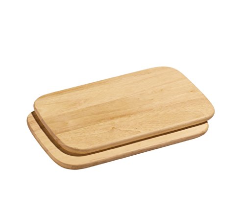 Zassenhaus Frühstücksbrettchen Holz | 2er Set | aus nachhaltigem Gummibaum | Brotzeitbrett | pflegeleicht | robust | 26 x 17 cm