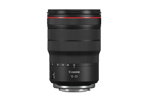Canon Zoomobjektiv RF 15-35mm F2.8L is USM Für EOS R Ultraweitwinkel (82mm Filtergewinde, Bildstabilisator, Autofokus), Schwarz