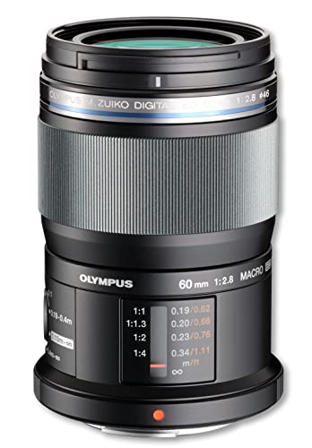 Olympus M.Zuiko Digital ED 60mm F2.8 Objektiv, Standardzoom, geeignet für alle MFT-Kameras (Olympus OM-D & PEN Modelle, Panasonic G-Serie), schwarz