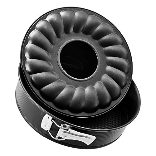Zenker 6508 Springform mit Flach- und Rohrboden Ø 26 cm, black metallic