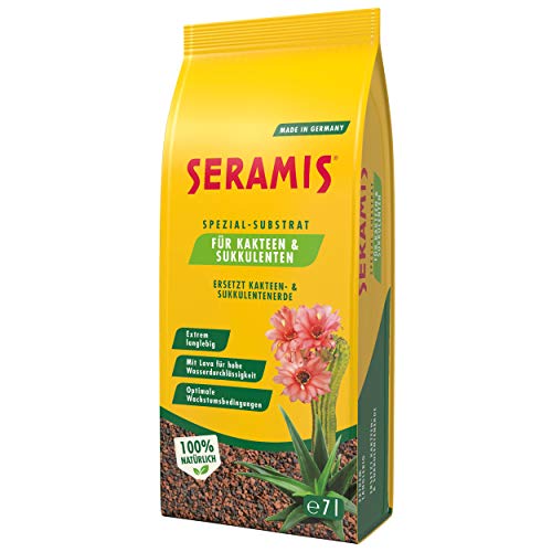 Seramis Spezial-Substrat für Kakteen und Sukkulenten, 7 l – Pflanzen Tongranulat, Kakteenerde Ersatz zur Wasser- und Nährstoffspeicherung, Rotbraun