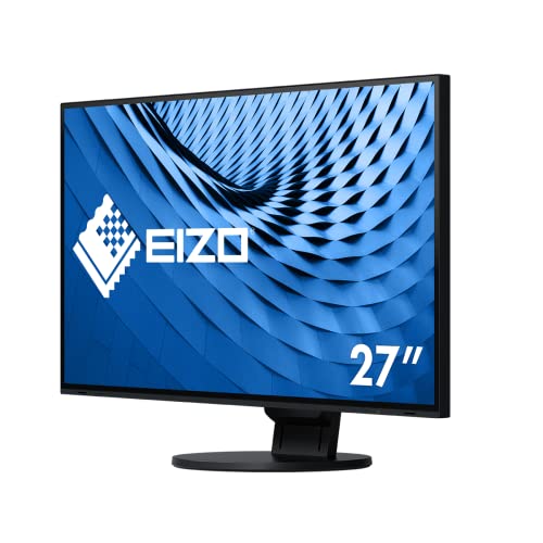 EIZO FlexScan EV2785-BK 68,5 cm (27 Zoll) Ultra-Slim Monitor (HDMI, USB 3.1 Hub, USB 3.1 Typ C, DisplayPort, 5 ms Reaktionszeit, Auflösung 3840 x 2160 (4K UHD)) schwarz
