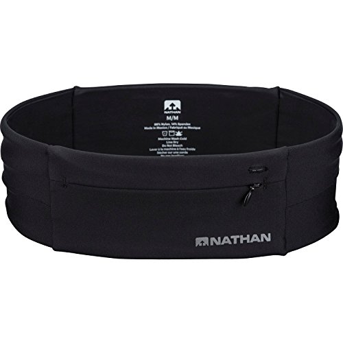 Nathan 7702 Der Zipster Laufgürtel für Training, Fitness, Radfahren und Reisen – hält Smartphones, Kopfhörer, Ernährungsgels, Ausweise, Schlüssel und mehr