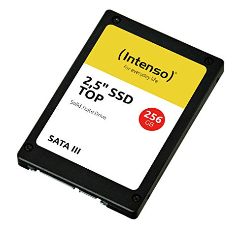 Intenso Interne 2,5' SSD SATA III Top, 256 GB, 550 MB/Sekunden, Schwarz